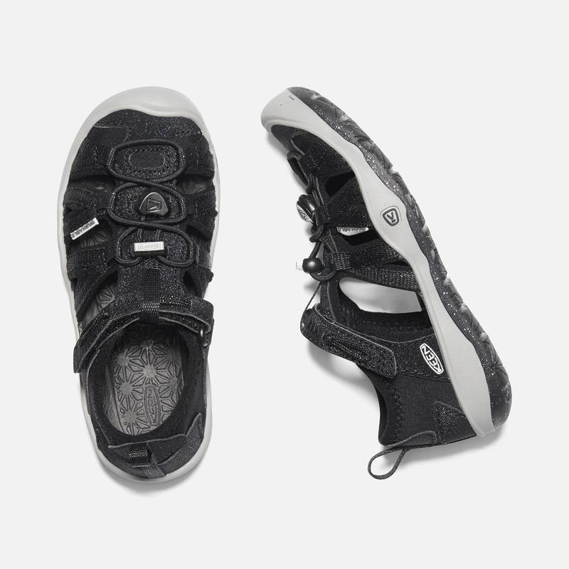 Keen Moxie Sandalen Kinder DE-46872 Black/Drizzle - Keen Kinderschuhe Schwarz